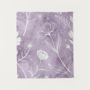 Petite Tapisserie Murale Florale Rêveuse – 86 cm x