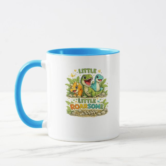 Petite Tasse à Café Dinosaure Mignon Rugissant (Gauche)