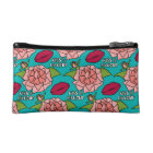 Roses roses de baiser et de maquillage et lèvres