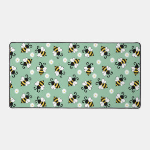 Petites abeilles mignonnes et fleurs marguerites m