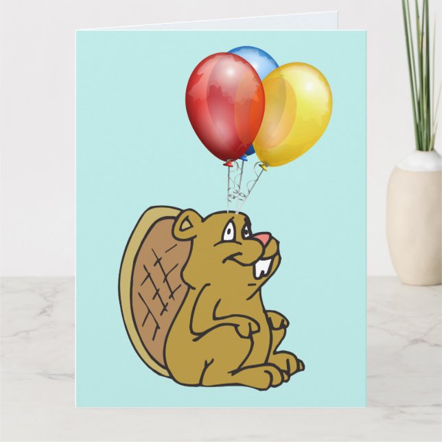 PETITES CARTES D'ANNIVERSAIRE DE BEAVER BEAVER AMU (Devant)