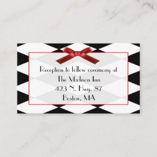 Petites cartes de clôture de mariage de harlequin