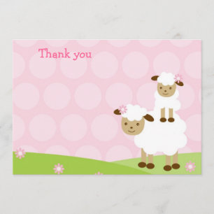 Petites cartes de Merci d'agneau