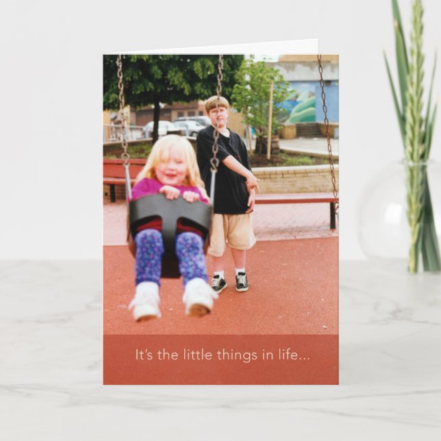 Petites choses dans le Merci de vie Carte de voeux (Devant)