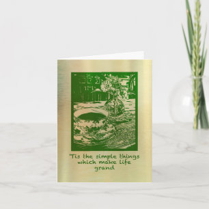Petites choses simples, carte de note pliée de 4 p