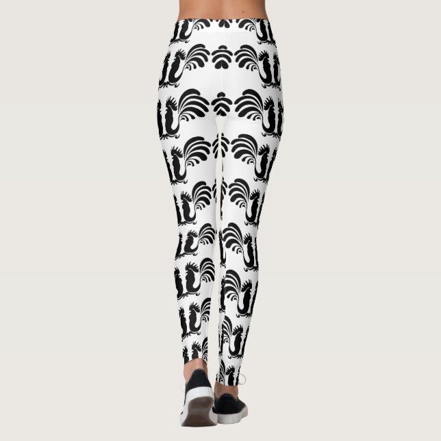 Petites coqs amusantes Année 2017 Leggings (Dos)