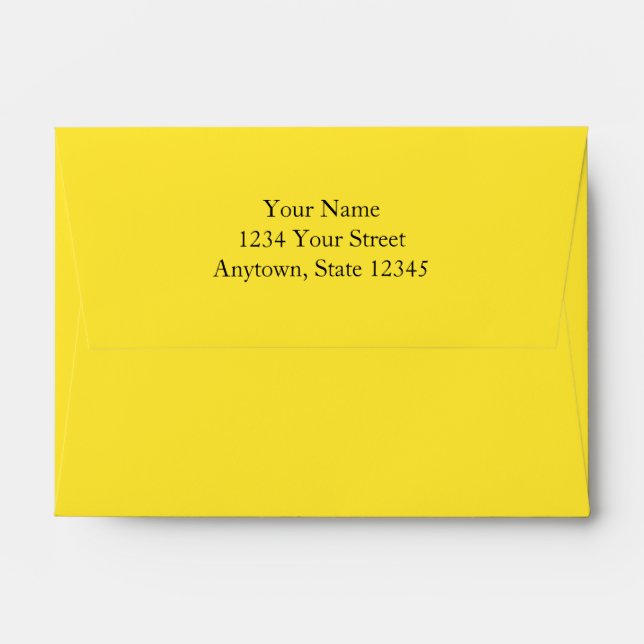 Petites enveloppes de carte du jaune RSVP ou de (Dos (Haut rabat))