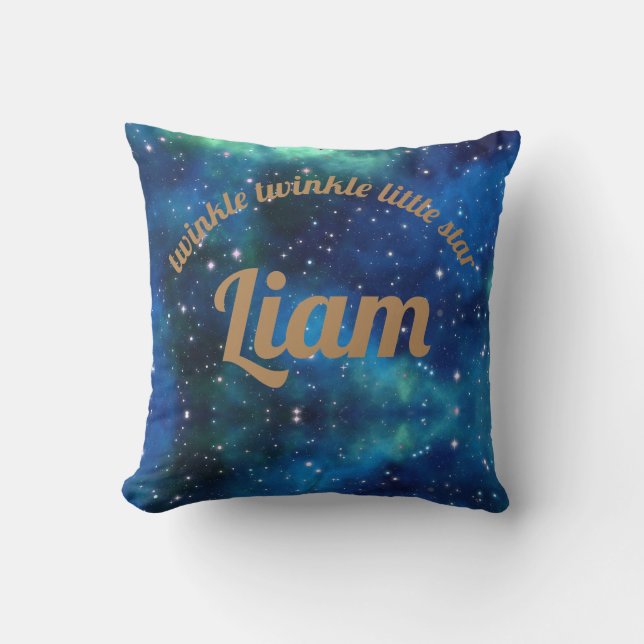 Petites étoiles scintillantes coussin personnalisé (Recto)
