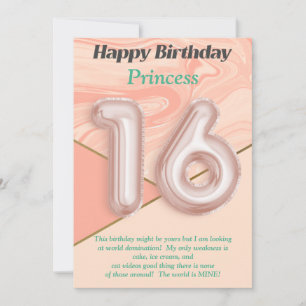 Petites filles de seize ans Bonne carte d'annivers
