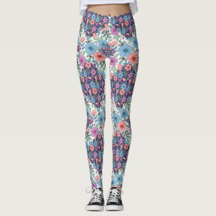 Petites fleurs bleues leggings