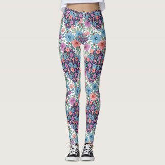 Petites fleurs bleues leggings