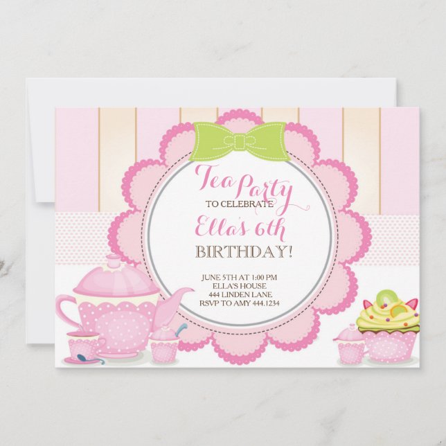 Petites invitations de fête d'anniversaire de (Devant)