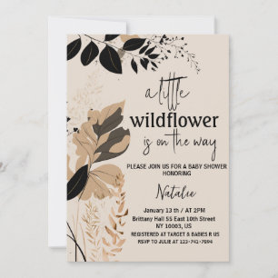 petites invitations fleurs sauvages pour la douche