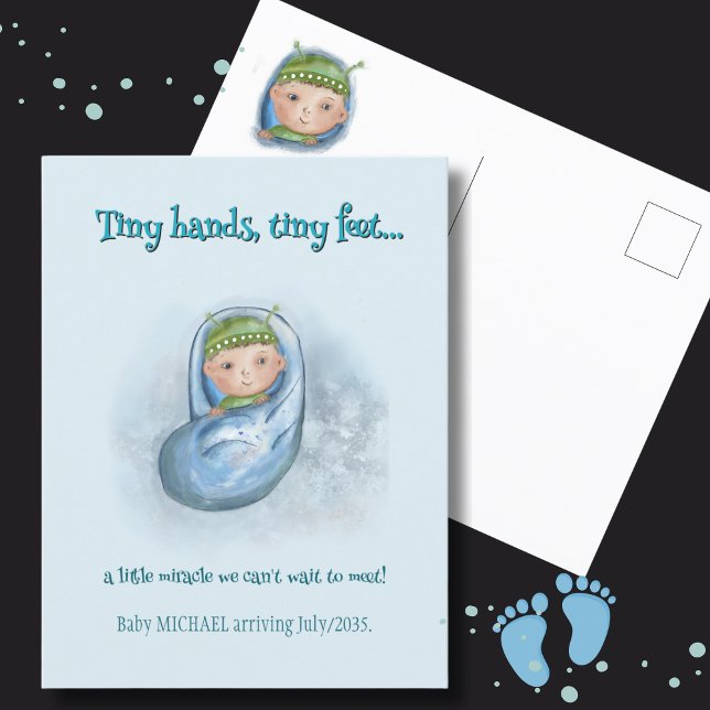 Petites mains, petits pieds - faire-part de grosse (Tiny hands, tiny feet - pregnancy announcement)