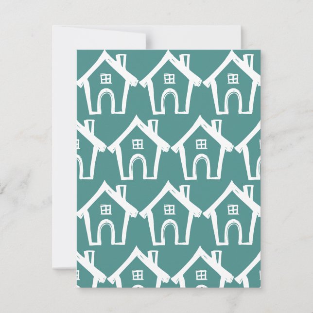 Petites maisons blanches sur la nouvelle carte d'a (Devant)