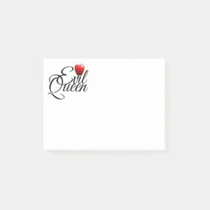 Petites notes de post-it d'Apple de la Reine