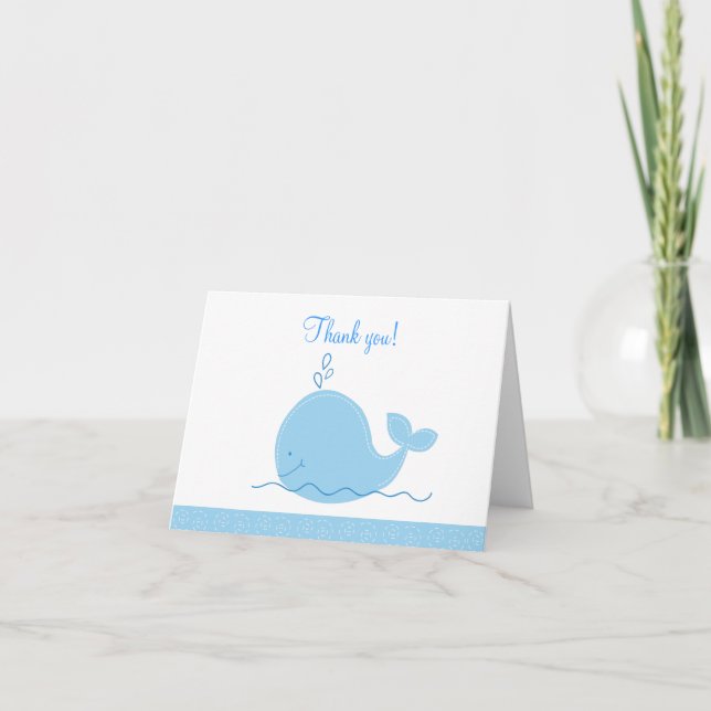 Petites notes pliées de Merci de baleine bleue (Devant)