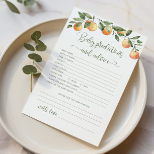 Petites prédictions de bébé mignon et carte de con