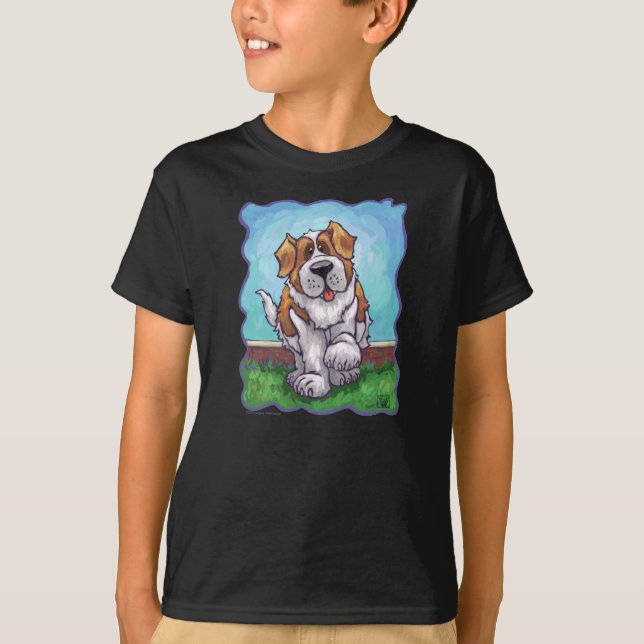 Petites têtes et queues T-shirts St. Bernard pour  (Devant)