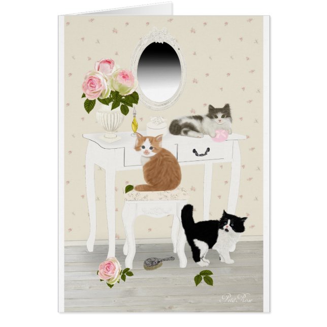 PetitRose "Kittens Beauty Salon" ,Postcard (Front)