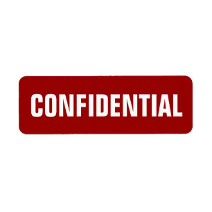 Petits autocollants confidentiels