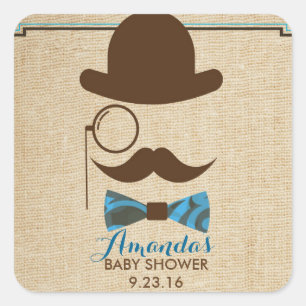 Petits autocollants de faveur de baby shower de