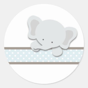 Petits autocollants de l'éléphant {bleu}