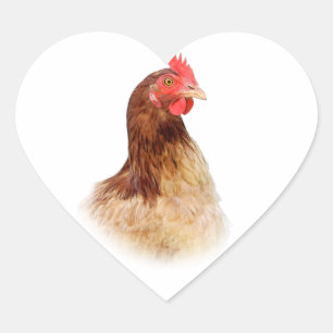 Petits autocollants rouges de poule