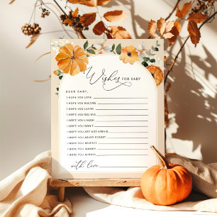 Petits citrouilles de automne souhaits pour carte 