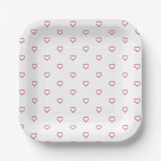 petits coeurs assiettes en papier