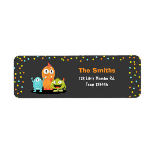 Petits confettis d'étiquette de adresse de retour