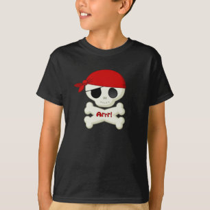 Petits crâne de pirate et T-shirt d'os croisés
