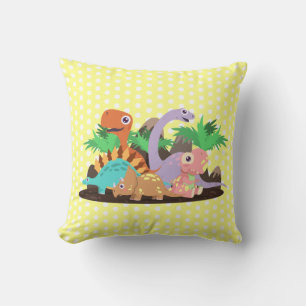 Petits dinosaures jeté de coussin