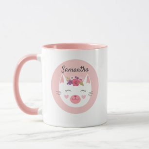 Petits enfants mignons roses Valentine Tasse de ch