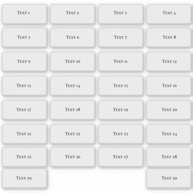 Petits Étiquettes de texte individuels (Devant)