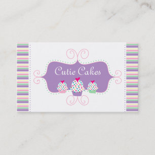Petits gâteaux mignons de carte de visite de