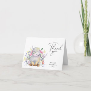 Petits moutons - Carte de remerciements