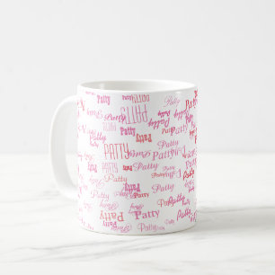 petits noms roses typographie tasse pour elle