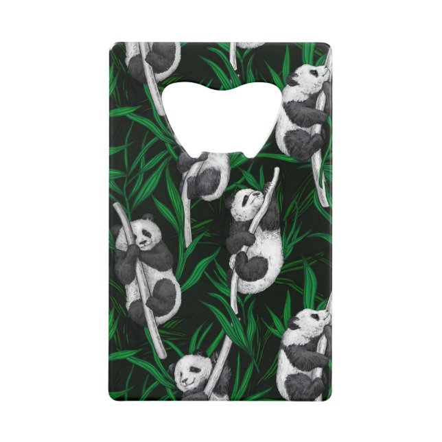 Petits panda sur vert foncé (Devant)