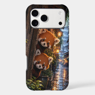 Petits pandas rouges curieux Rue de la lanterne so