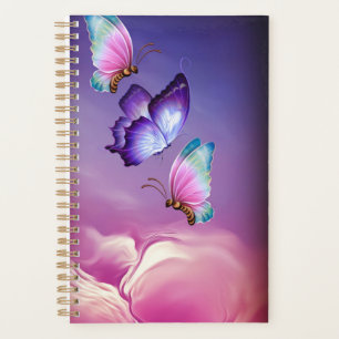 Petits papillons roses et violets