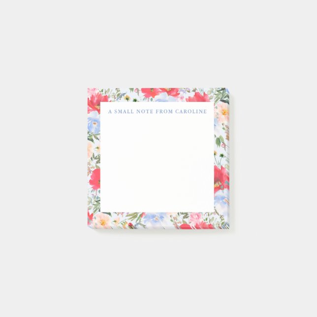 Petits pense-bêtes floraux Post-It Notes (Devant)