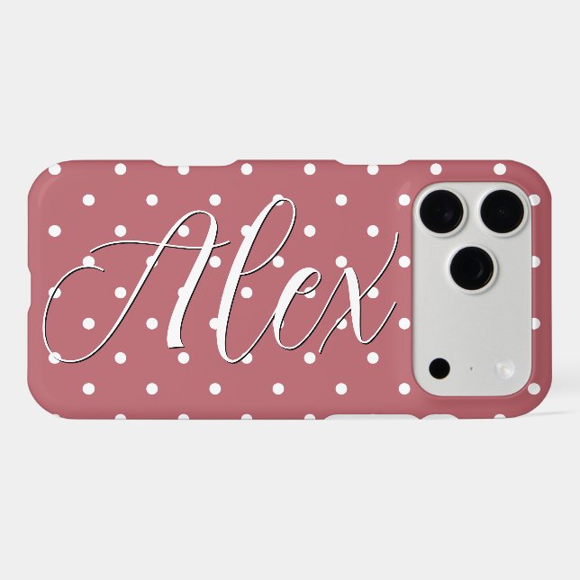 Petits points polka rose blush blanc (Verso (Horizontal))