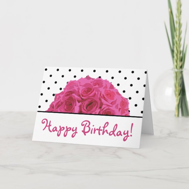 Petits Pois noirs / Roses roses roses rose Carte d (Devant)