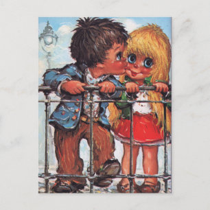 Petits Poulbots à Paris Postcard