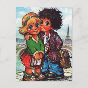 Petits Poulbots quai de Seine Postcard