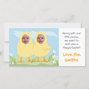 Petits poussins de Pâques - Carte photo