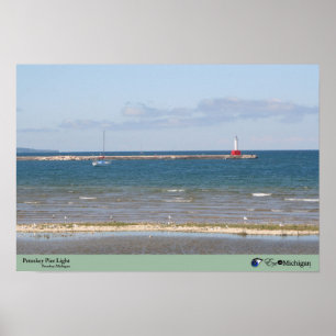 Petoskey Pier Light - Michigan Poster