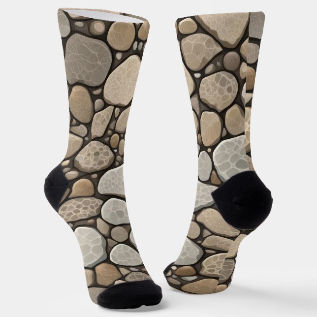Petoskey Stone Abstract Socks (Angled)