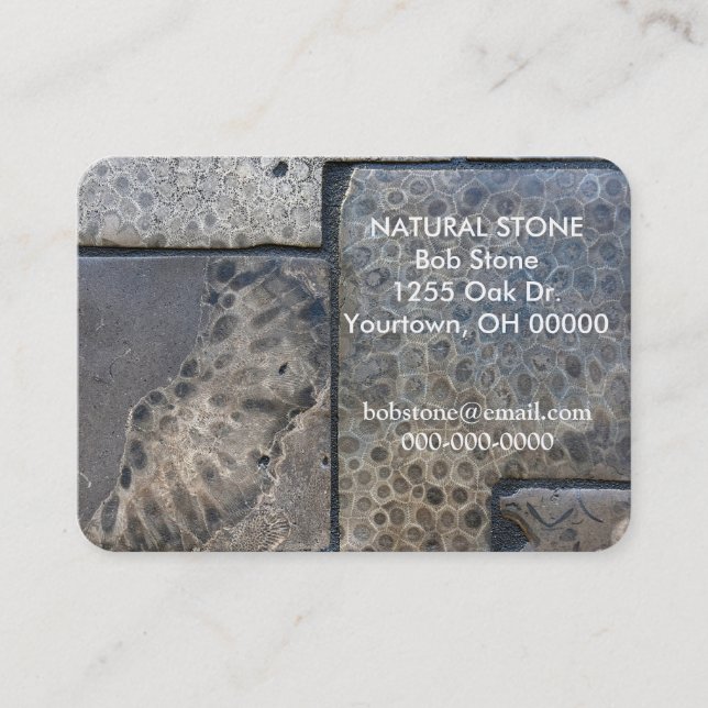 Petoskey Stone Design Business Card (Front)